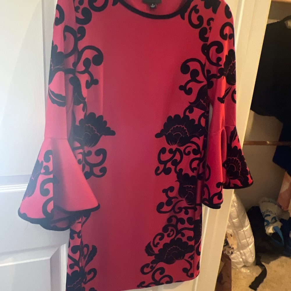 MSK chic red and black dress